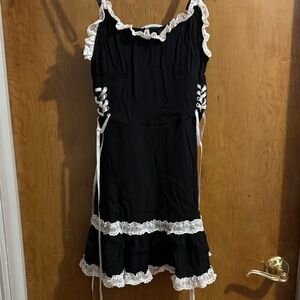 Hot Topic Black and White Lace Chemise